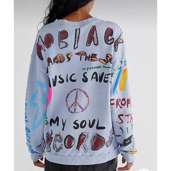 FINAL⬇️ONE TEASPOON FOR FREE PEOPLE HAND PAINTED SWEATSHIRT - Picture 6 of 8